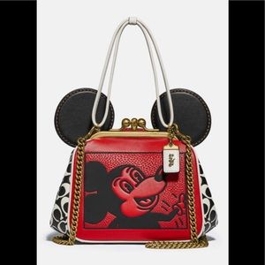 NWT Disney Mickey Mouse Keith Haring Kisslock Bag